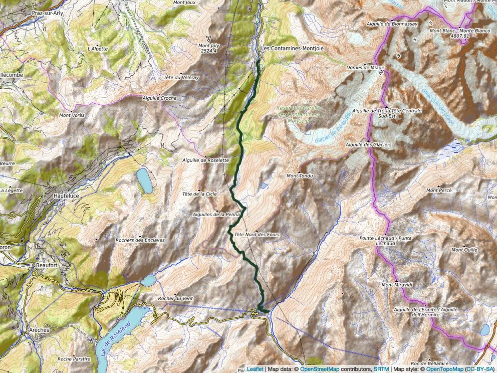 map of the hike