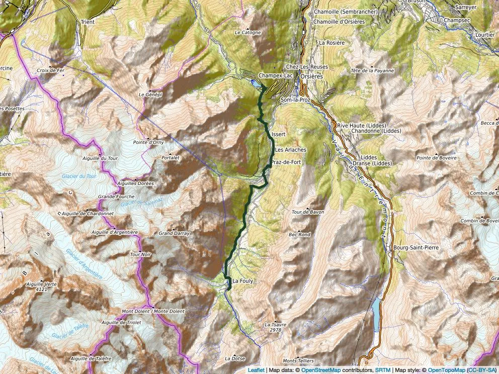 map of the hike